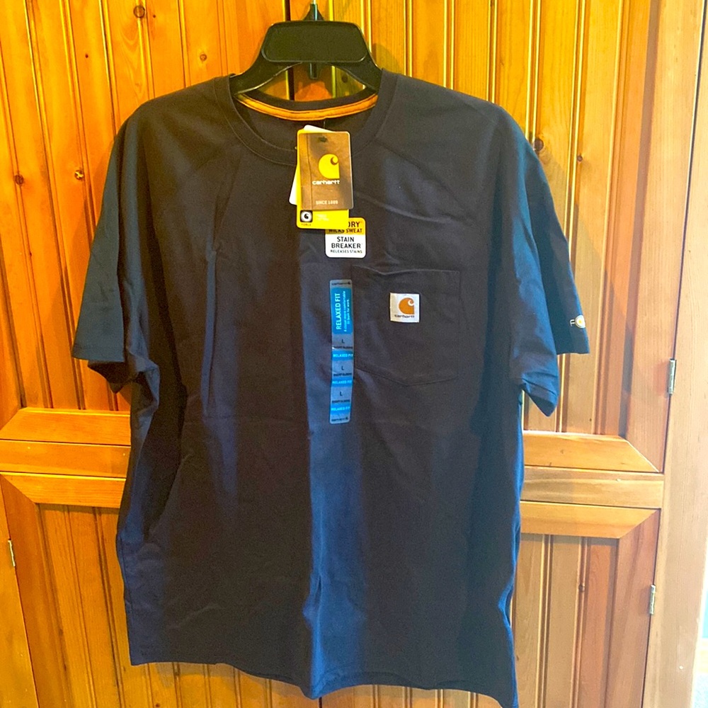 NWT Carhartt- Navy Relaxed Fit Force T-shirt